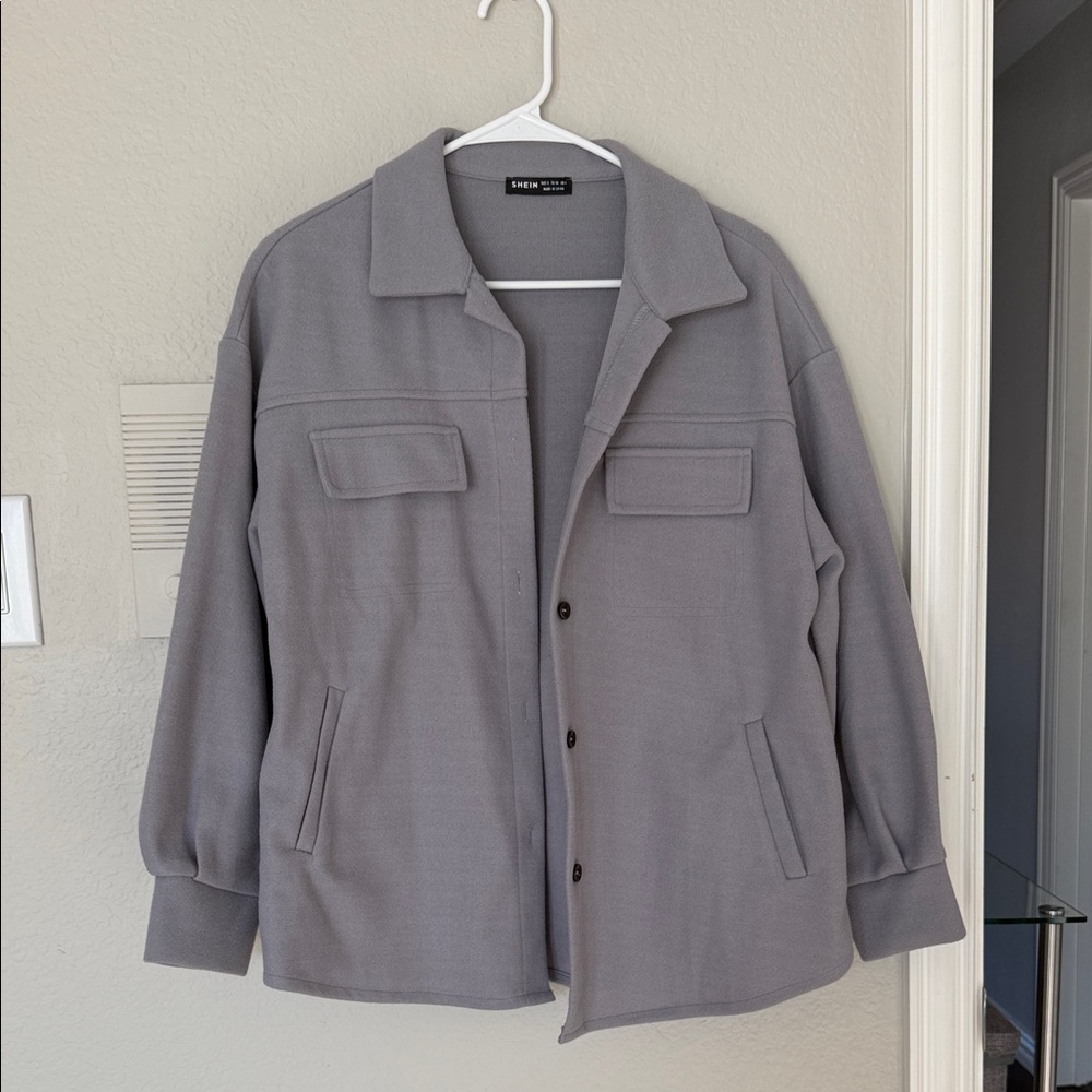 Light Gray Shirt Jacket